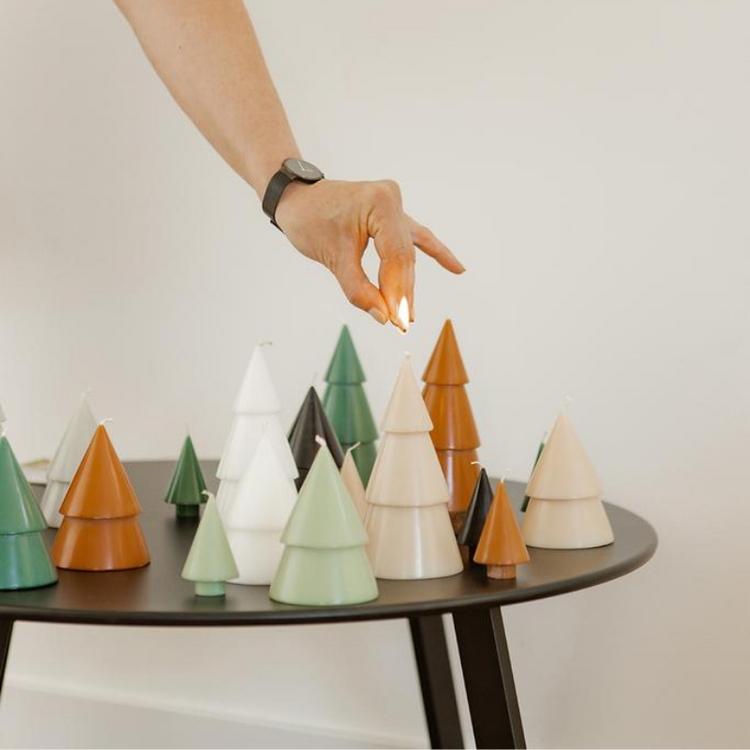 original home - kerstboom kaars - cognac - m