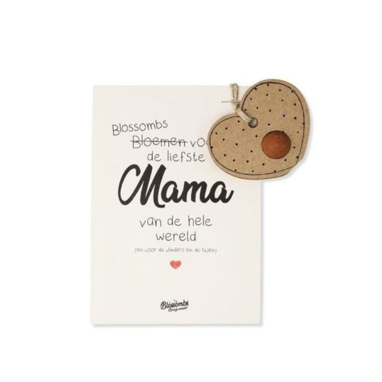 blossombs - bloembomhanger met kaart - mama