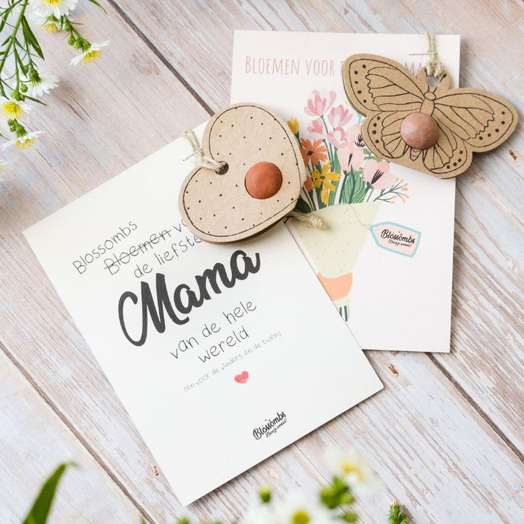 blossombs - bloembomhanger met kaart - mama
