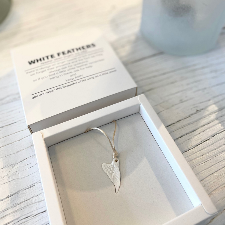 aprilmorning - quote box - white feathers