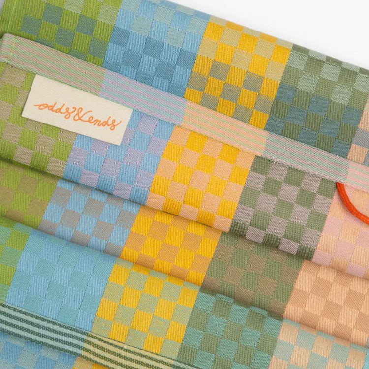 foekje fleur - theedoek odds & ends - #87b checkered check