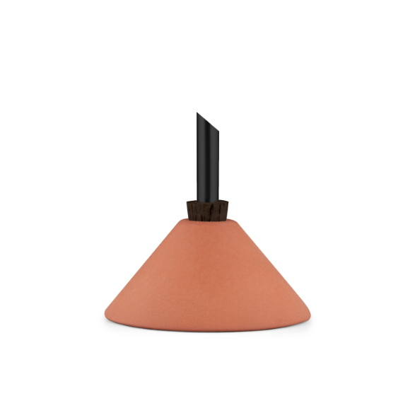 scandinavia form - consilium vaas  - terracotta  zwart medium