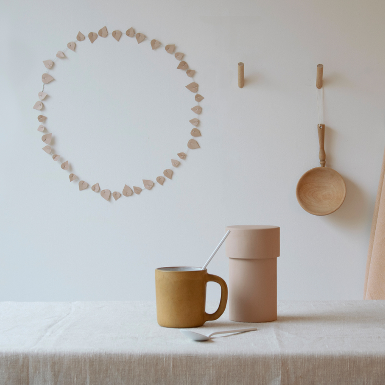 jurianne matter - twig leaves - blushing beige