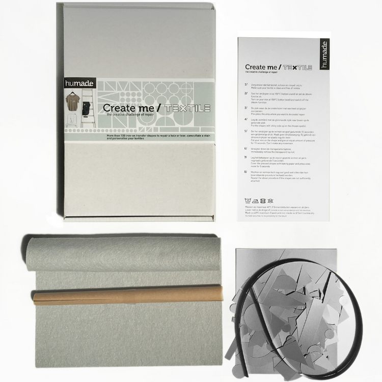 humade - create me - textielsticker - zilver