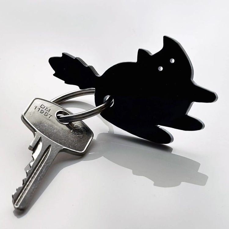 mo man tai - cat keychain