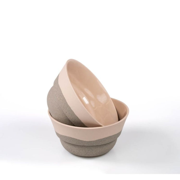 form keramiek - kommetje roos  - limited edition zand