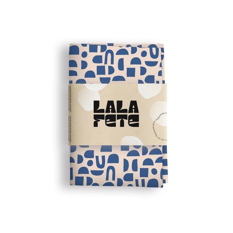 la la fete - inpakdoek - arched confetti - cream