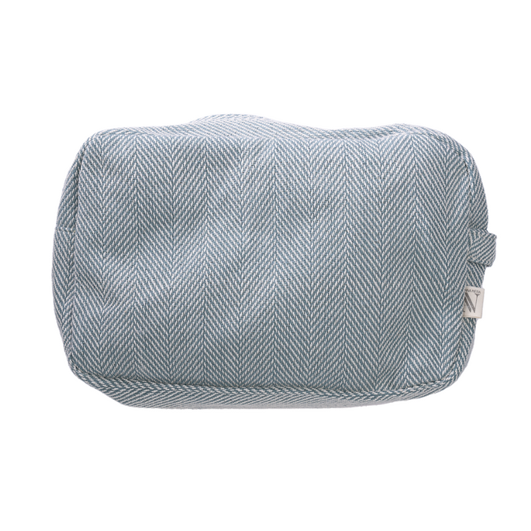 anna nera - toilettas herringbone - l - celadon