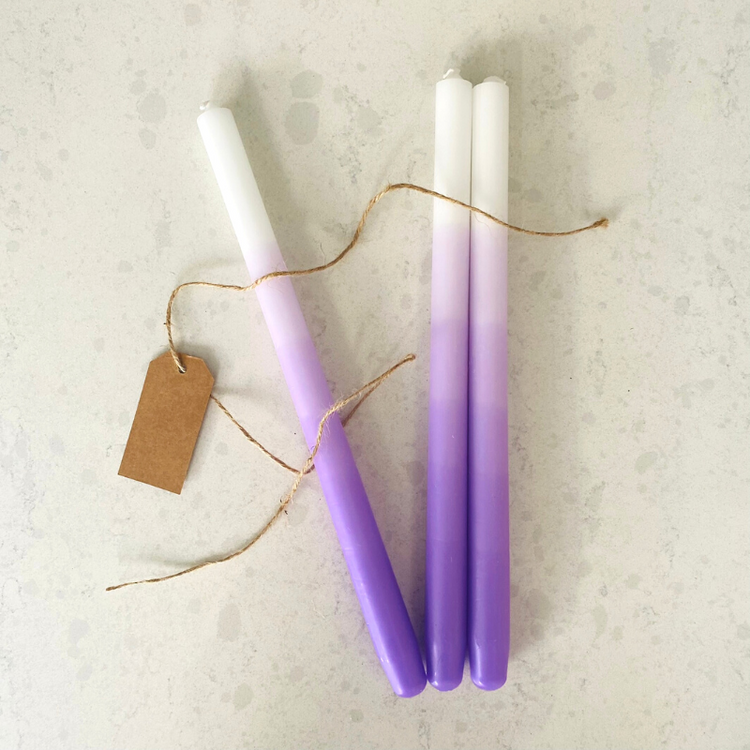 mo man tai - gradient candle - lovely lilac