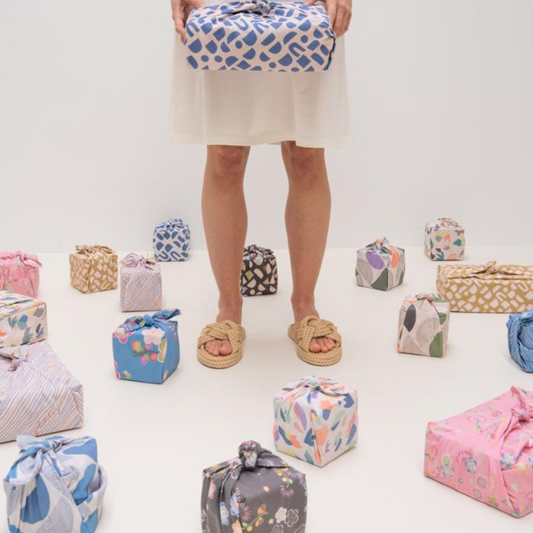 la la fete - inpakdoek - arched confetti - cream