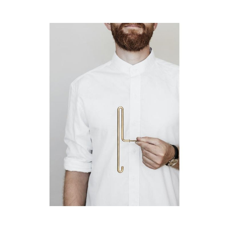 moebe - moebe wandhaak large - mat goud