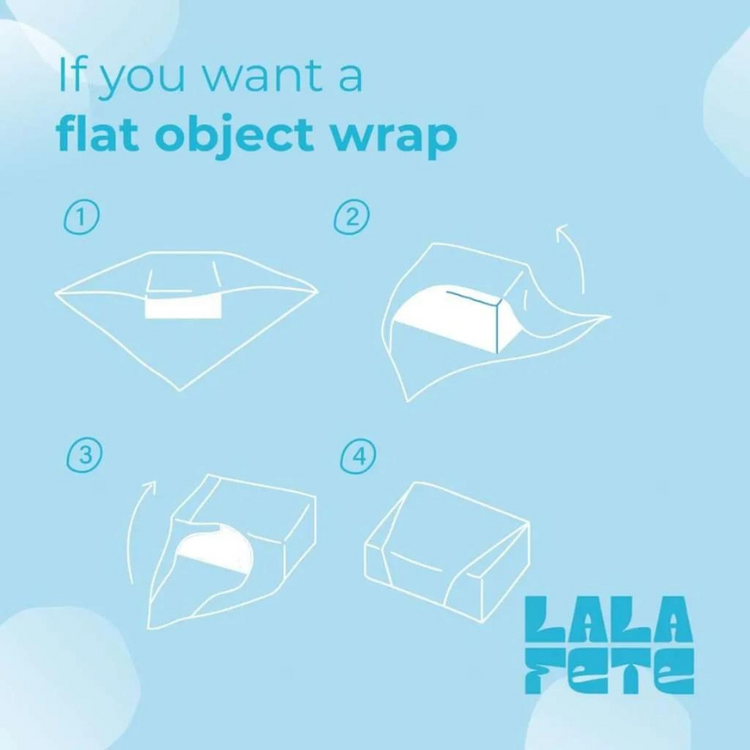 la la fete - inpakdoek - tokyo confetti - bruin