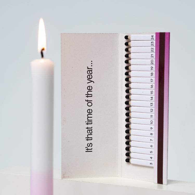 mo man tai - matchbook adventskalender - hot pink
