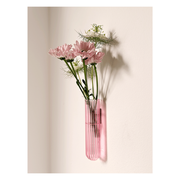 muurbloempjes XL roze 1 stuk