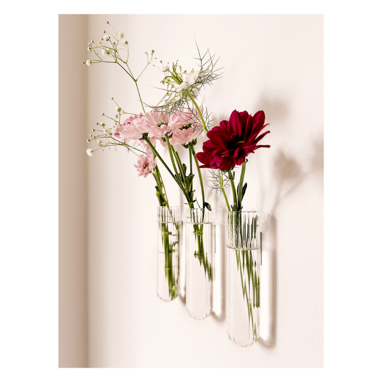 muurbloempjes XL transparant 3 stuks