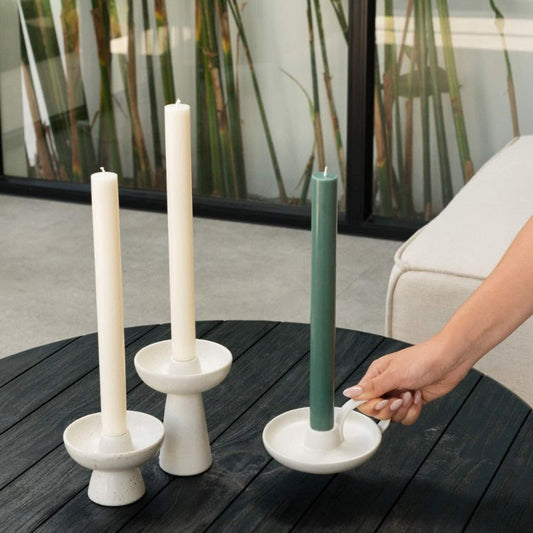 originalhome - reclay candle holder - forma m - white