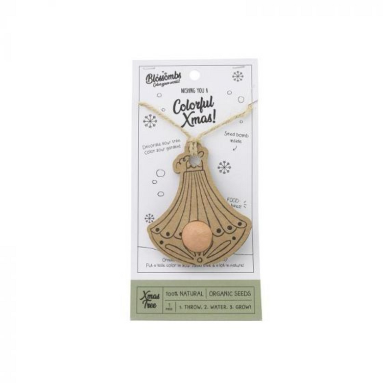 flower bomb christmas pendant