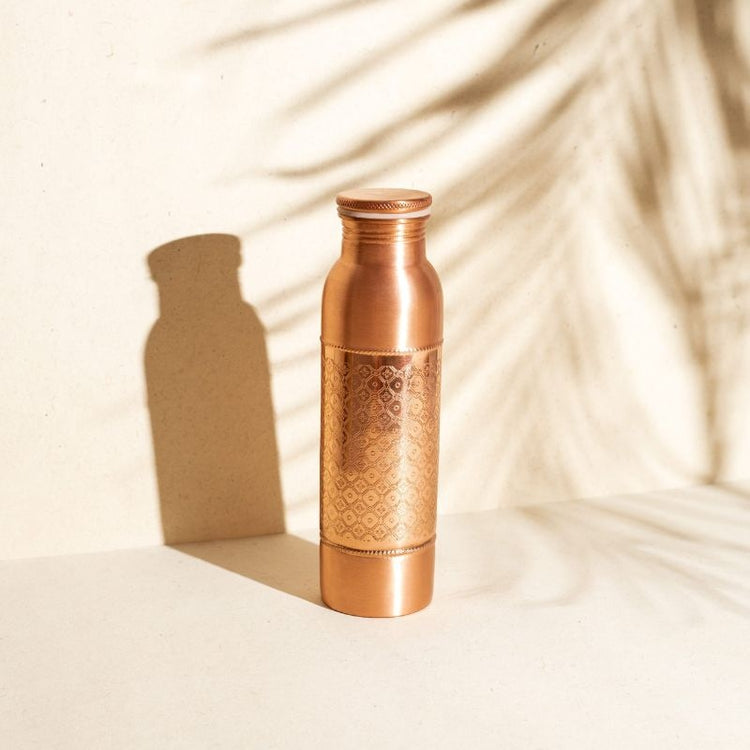 copper water bottle mosaic - 900 ml