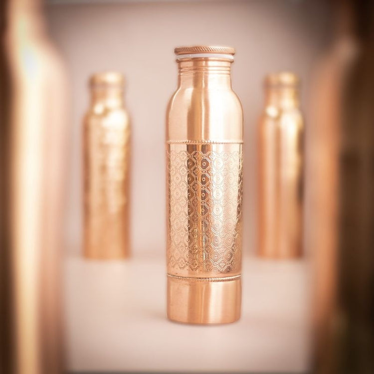 copper water bottle mosaic - 900 ml