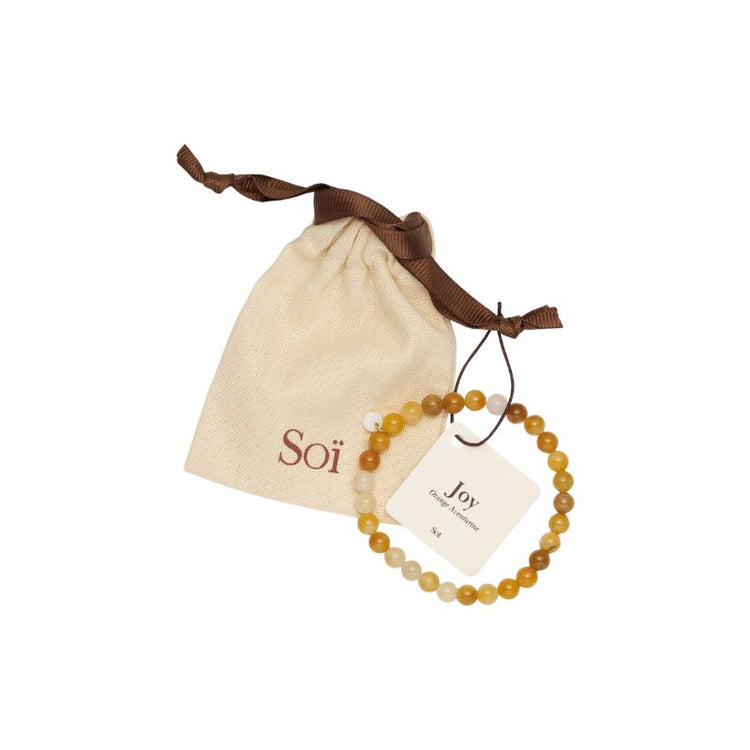 soï - essential bracelet - orange aventurine