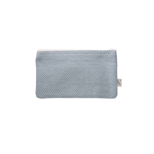 pouch herringbone - m - celadon