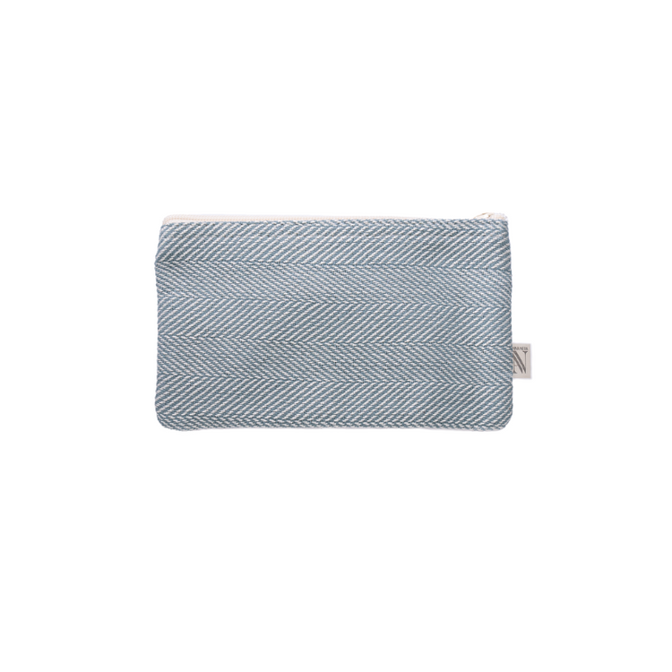 pouch herringbone - m - celadon