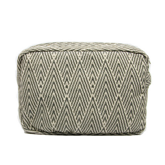 toiletry bag herringbone - l - grey