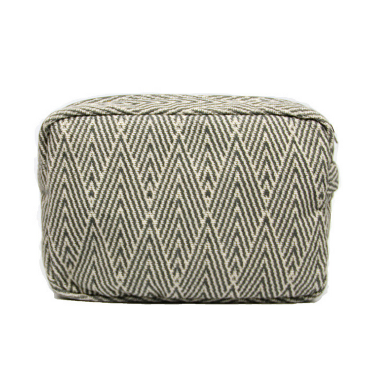 toiletry bag herringbone - l - grey