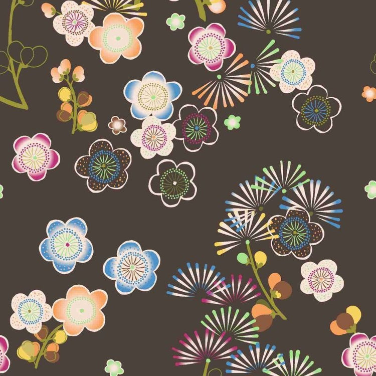 wrapping cloth - tokyo confetti - brown