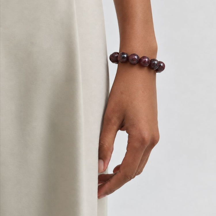 soï - chunky bracelet - garnet