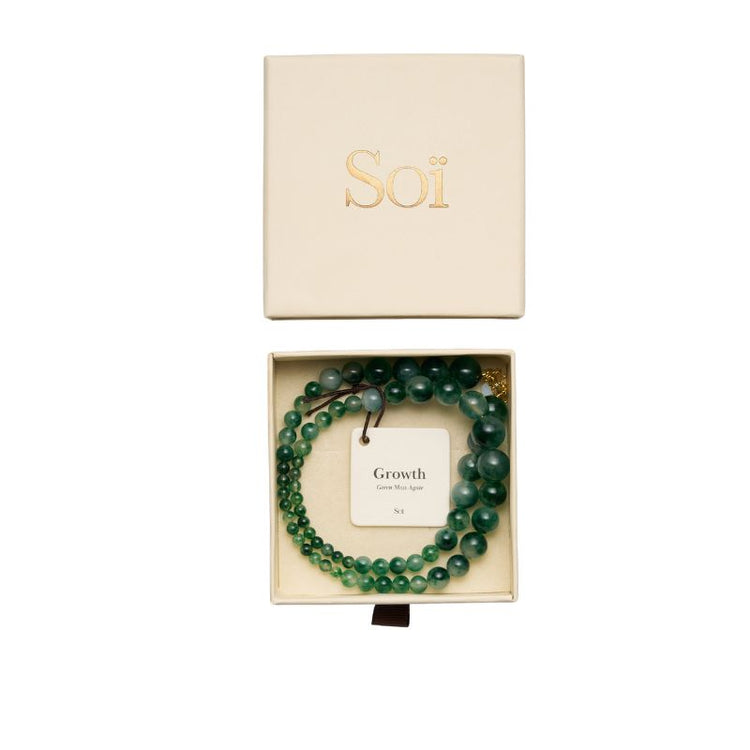 soï - vera necklace - green moss agate