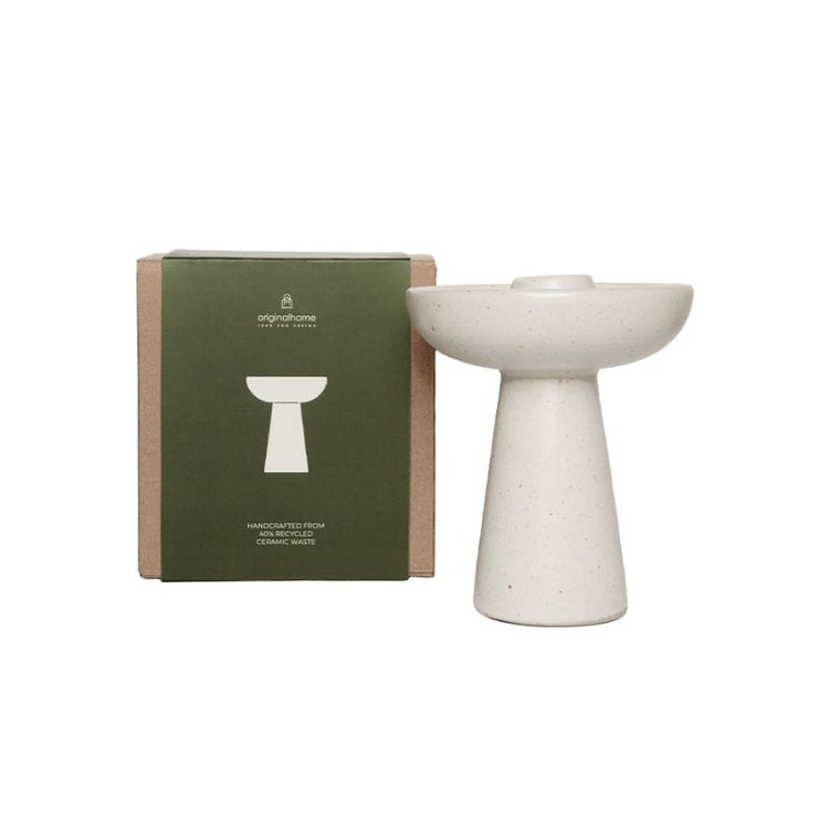 originalhome - reclay candle holder - forma m - white