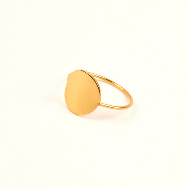 ring geometry coin - goud