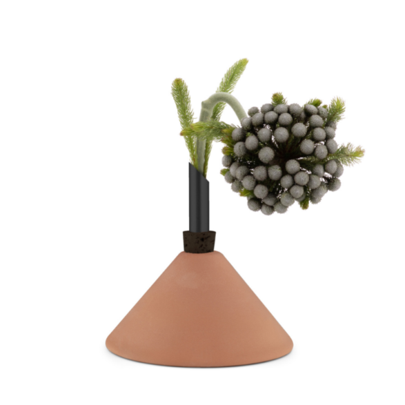 consilium vase - terracotta black large