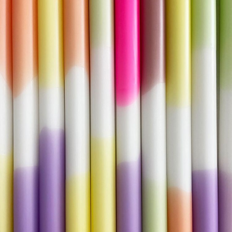dip dye candle - spring/summer mix