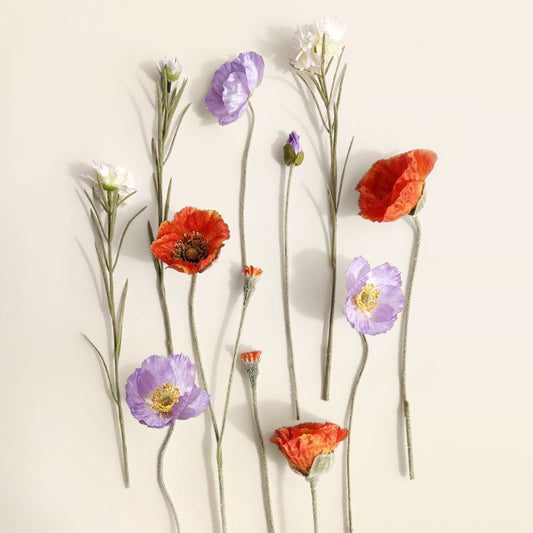 muurbloempjes - zijden bloemen