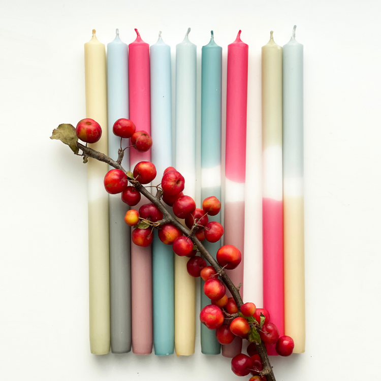 mo man tai - dip dye candle - autumn/winter mix