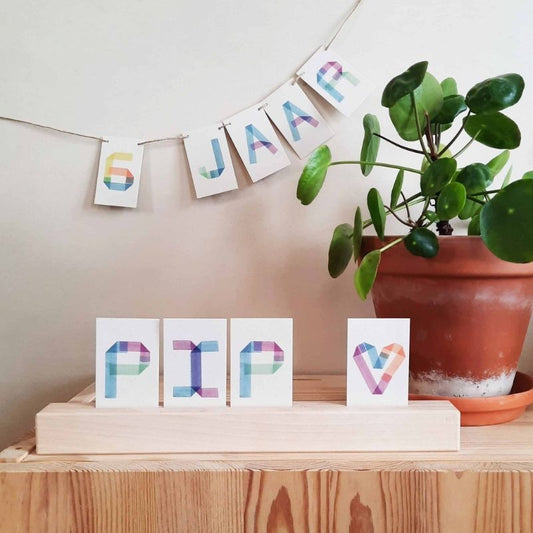 jessica den hartog - houten kaarthouder