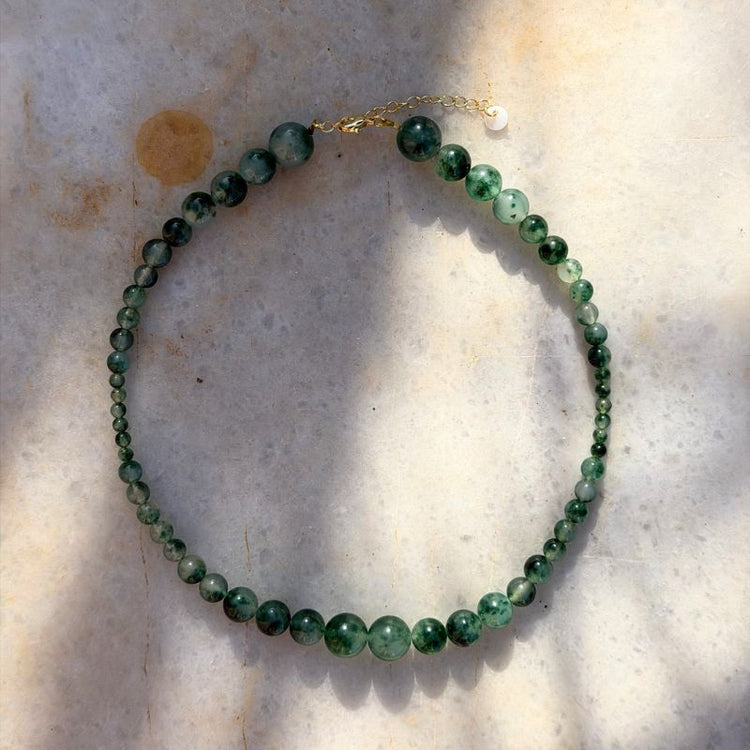 soï - vera necklace - green moss agate