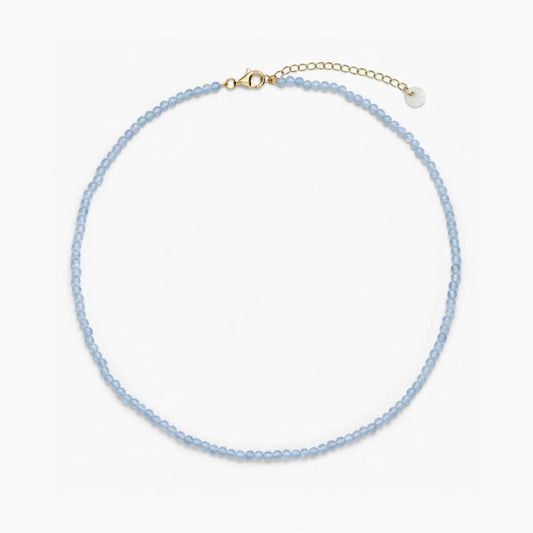soï - luna ketting - aquamarijn