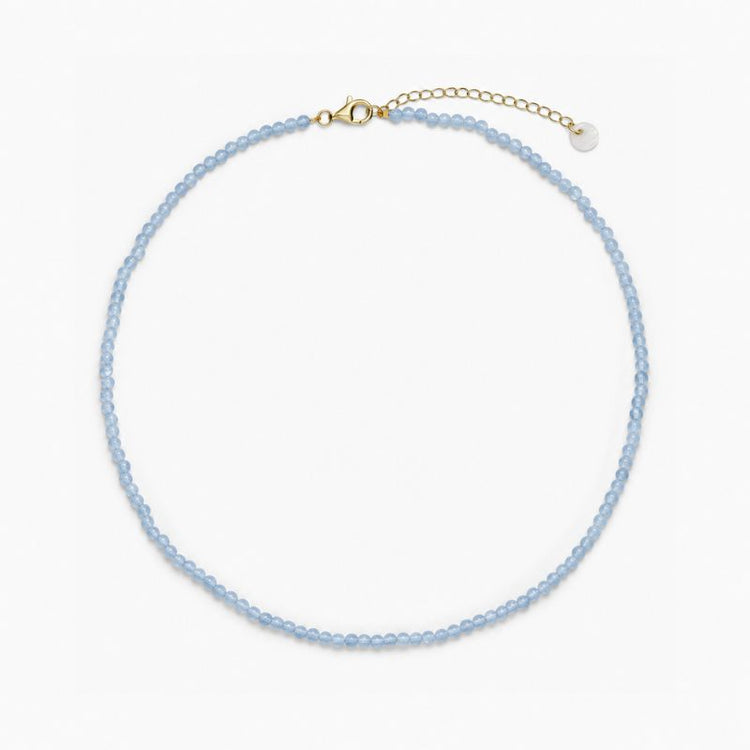 soï - luna ketting - aquamarijn