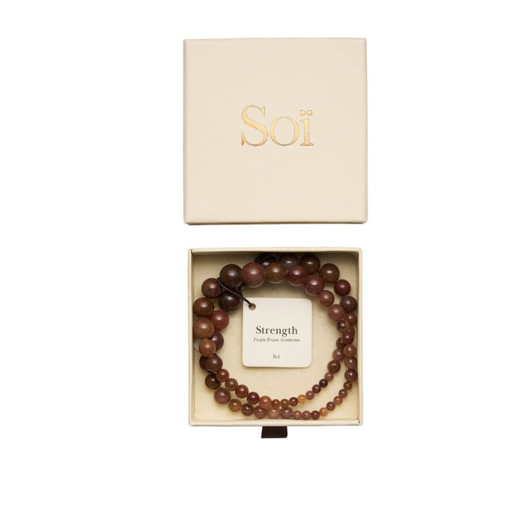 soï - vera ketting - paarsbruine aventurijn