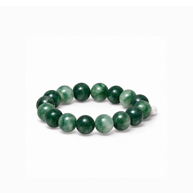 soï - chunky bracelet - moss green agate