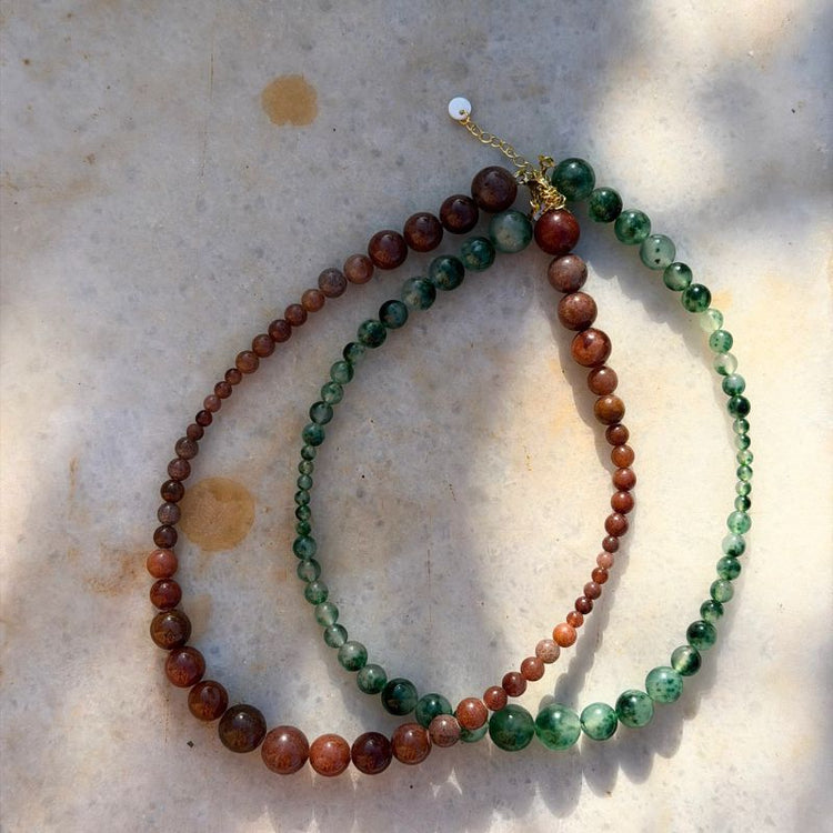 soï - vera necklace - green moss agate