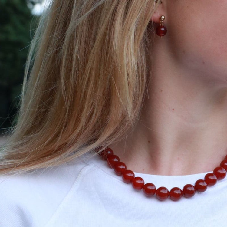 soï - faro ketting - rode jade