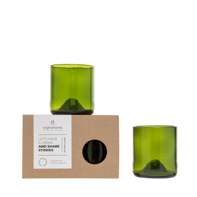 glas groen - set van 2