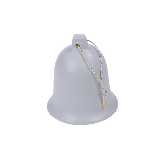 Christmas bell ceramic - grey