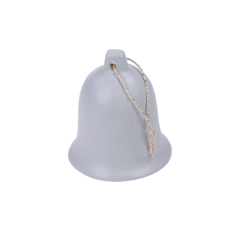 Christmas bell ceramic - grey