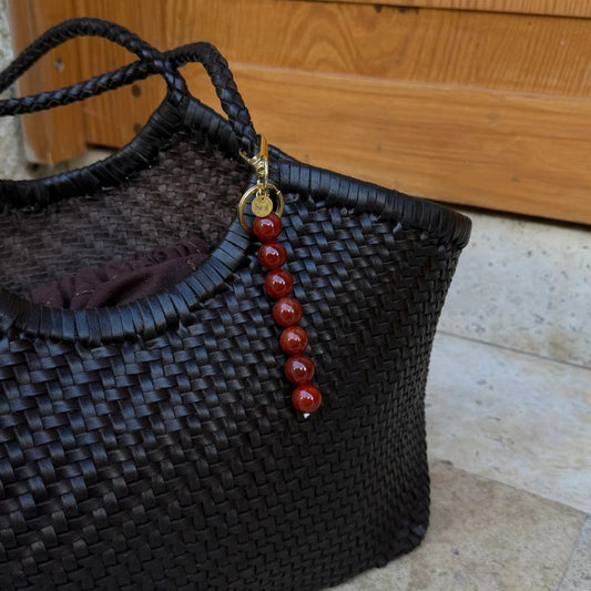 soï | sleutelhanger cali - rode jade, als bagcharm