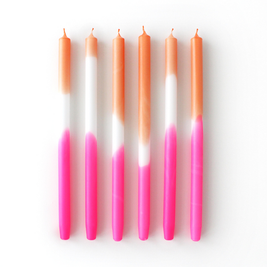 mo man tai - dip dye candle - poppy punch